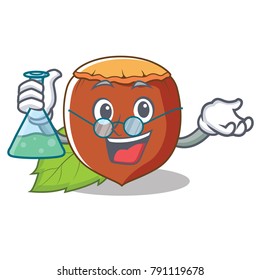 Professor hazelnut character cartoon style
