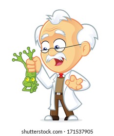 Professor Holding Frog