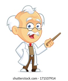 Professor Holding a Pointer Stick