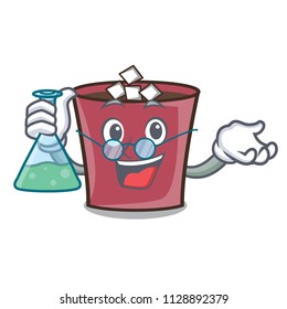 Professor hot chocolate character cartoon