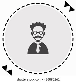 Professor icon Flat Design. Isolated Illustration.