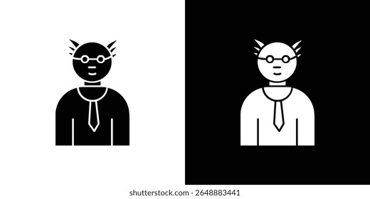 Ícone de professor de um vetor de estilo plano