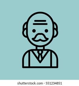 professor icon. isolated sign symbol