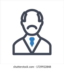 Icono del profesor sobre fondo blanco