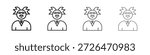 Professor icon outline trend modern simple versions
