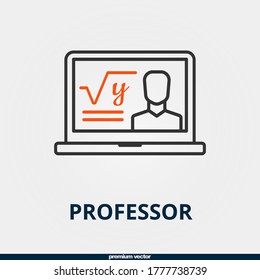 professor icon, premium bicolor professor icon.