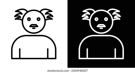 Professor icon set in black and white stroke.