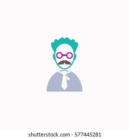 Professor  icon Vector design. Colored illustration.