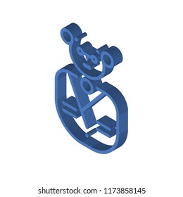 Professor isometric left top view 3D icon