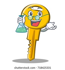 Professor key character cartoon style vector illustration