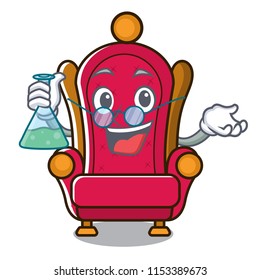 Professor king throne character cartoon