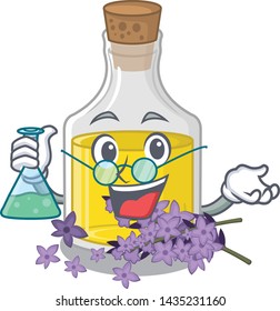 Professor lavender oil isolated with the mascot