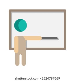 Professor or lecturer icons. with flat style, suitable for business, education and management symbol logo illustration.