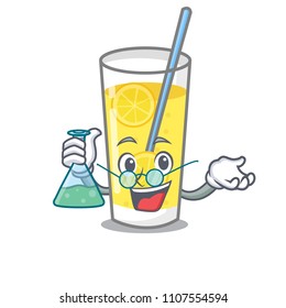 Professor lemonade character cartoon style