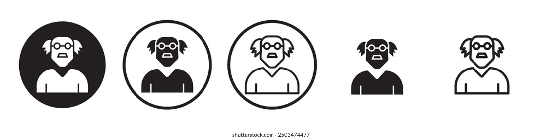 Professor line icon vector set.