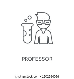Professor linear icon. Professor concept stroke symbol design. Thin graphic elements vector illustration, outline pattern on a white background, eps 10.