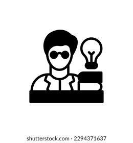 Professor Male icon in vector. Illustration