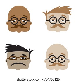 Professor Men Set Vector
