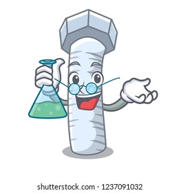 Professor Metal bolt that isolated on mascot