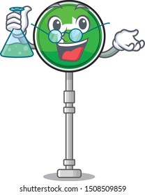 Professor miniature turn right on cartoon table