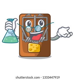 Professor mousetrap in the shape mascot wood