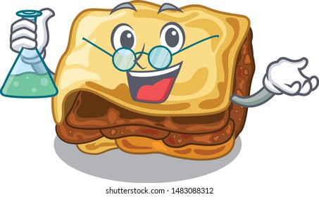 Professor moussaka is cooked in cartoon pan