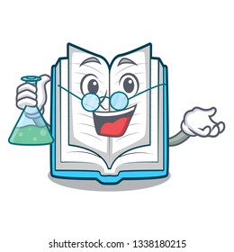 Professor opened book isolated in the character