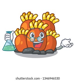 Professor orange coral reef isolated with mascot