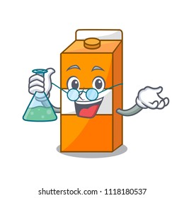 Professor package juice character cartoon