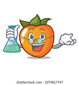 Professor persimmon character cartoon style