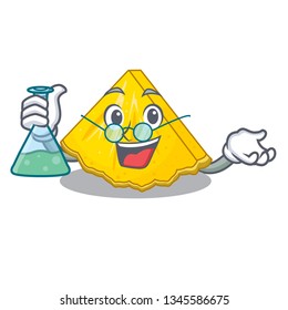 Professor pineapple slice isolated in the mascot