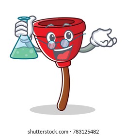 Professor plunger character cartoon style