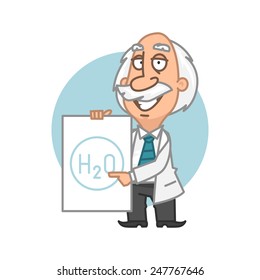 Professor points to plate