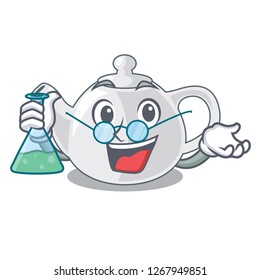 Professor porcelain teapot ceramic isolate on mascot