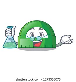 Professor protractor in a the cartoon bag