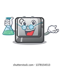 Professor Q button on the cartoon keyboard