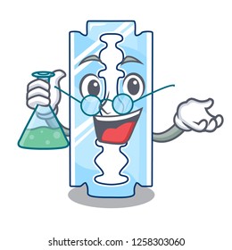 Professor razor blade a on shape cartoon