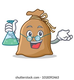 Professor sack character cartoon style