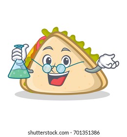 Professor sandwich character cartoon style