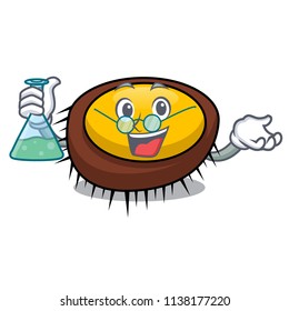 Professor sea urchin character cartoon