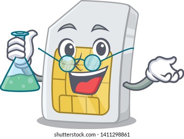 Professor simcard in the a character shape