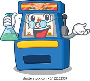 Professor slot machine isolated in the character