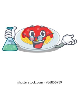 Professor spaghetti character cartoon style
