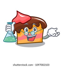 Professor sponge cake character cartoon