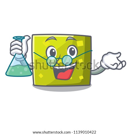Professor square character cartoon style