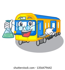 Professor subway train toys in shape mascot