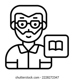 Professor, teacher, Modern concepts flat design, Premium quality vector illustration concept. Vector symbol.