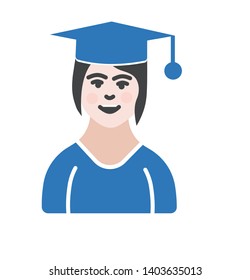Professor or teacher or student icon- vector education sign symbol.
