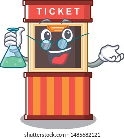 Professor ticket booth in the cartoon shape