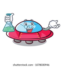 Professor ufo character cartoon style